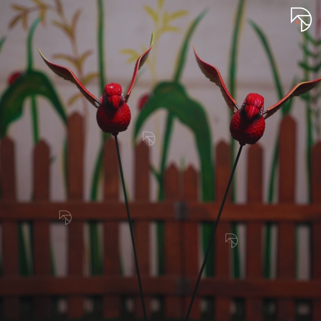 Flying Parrot Garden Stake