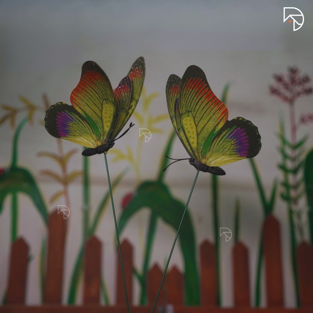 Rainbow Butterfly Garden Stake