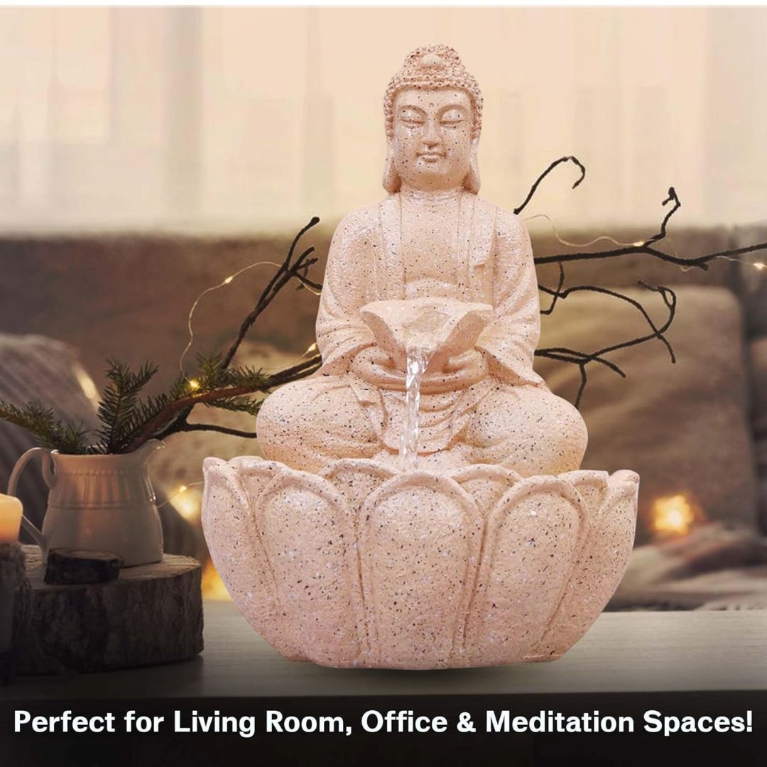 Buddha Water Fountain for Terrace Garden, Outdoor Decor