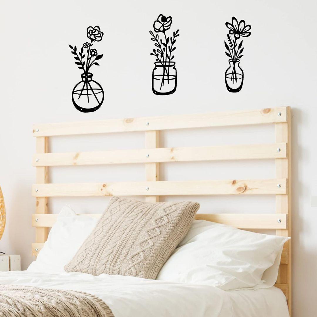 Elegant Metal Flower Wall Art Set - The Decorshed