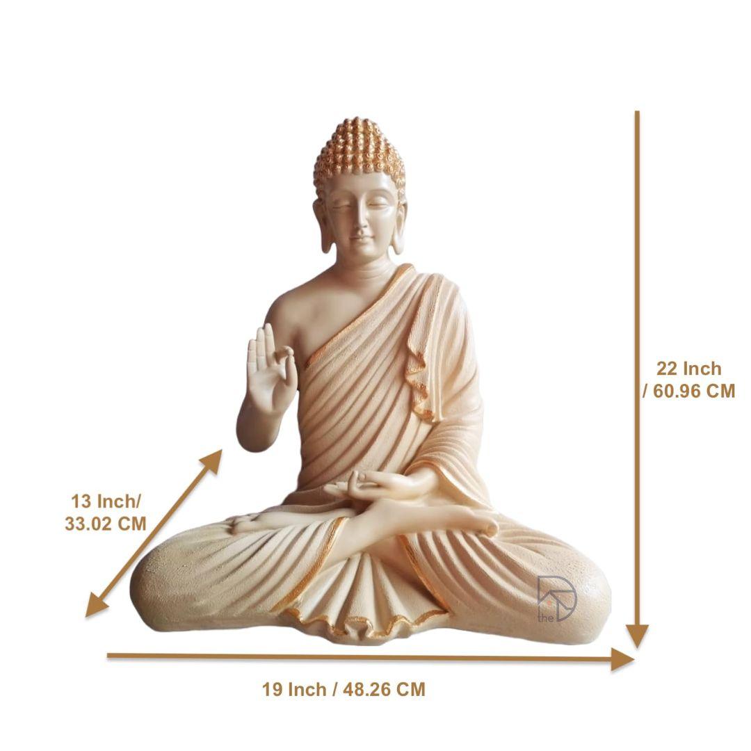 Snowy Bliss Buddha Statue (24 inch) - The Decorshed