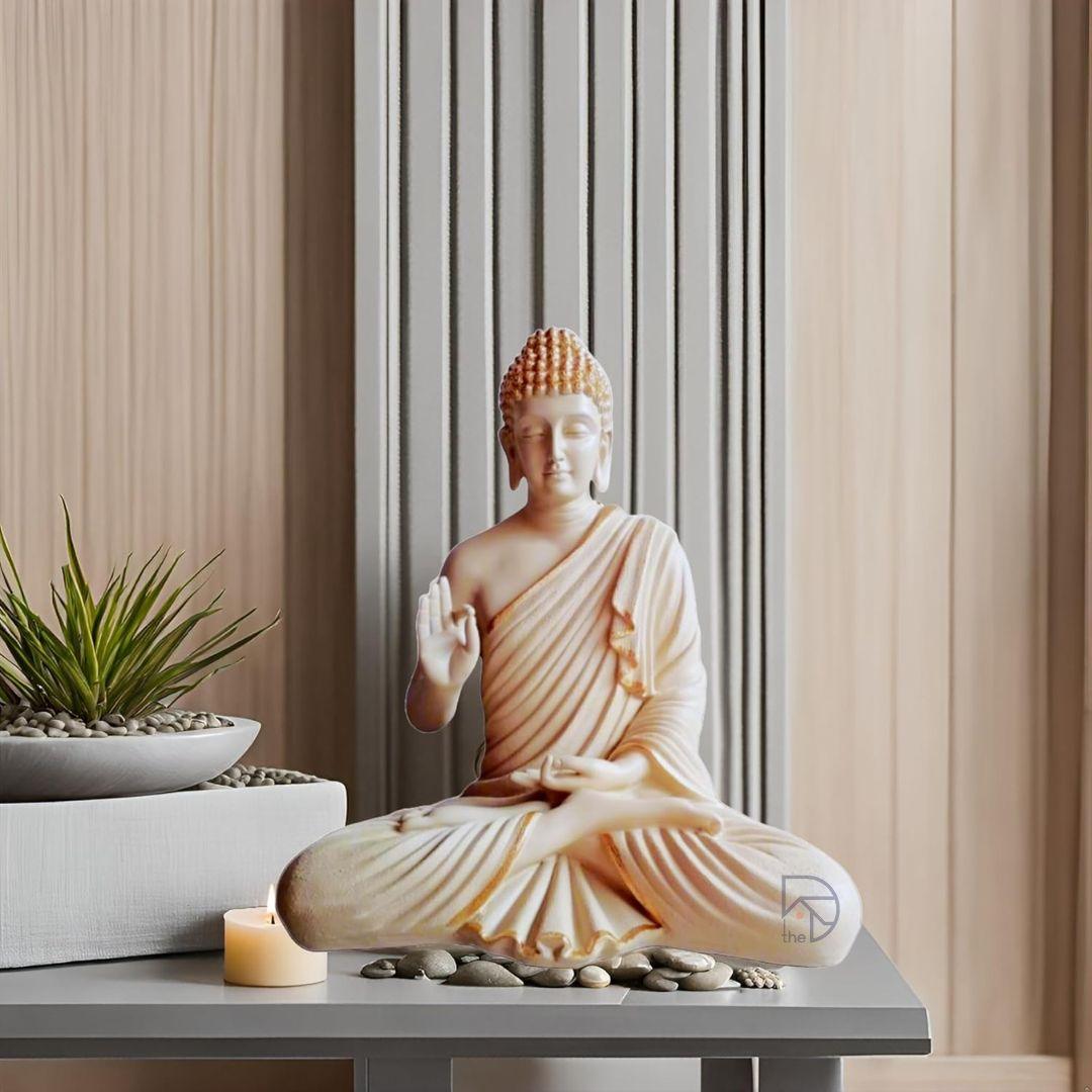 Snowy Bliss Buddha Statue (24 inch) - The Decorshed