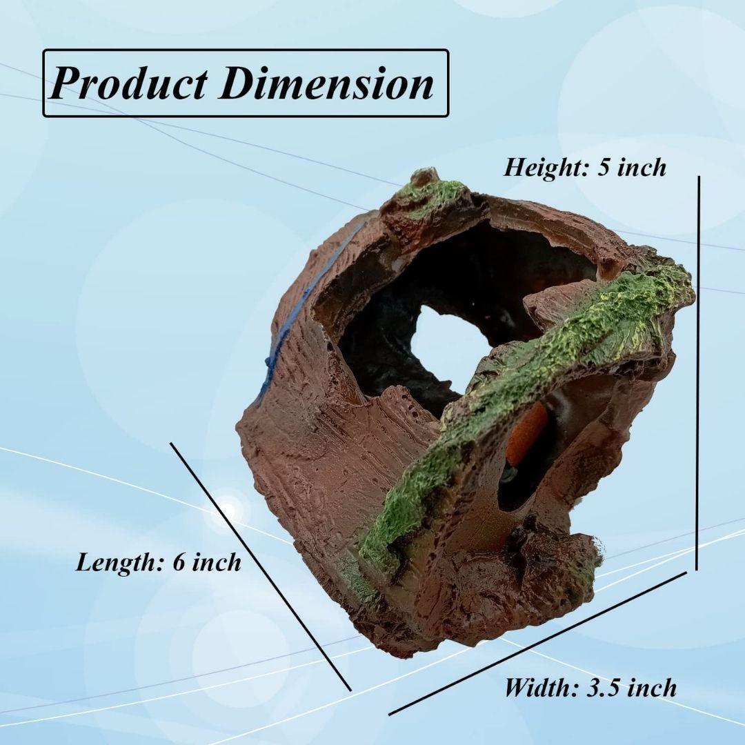 Rustic Log Fish Tank Hideout - The Decorshed