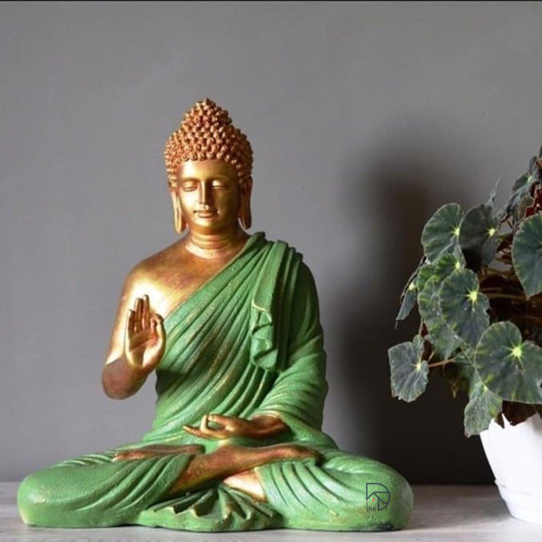 Green Buddha Statue - The Decorshed