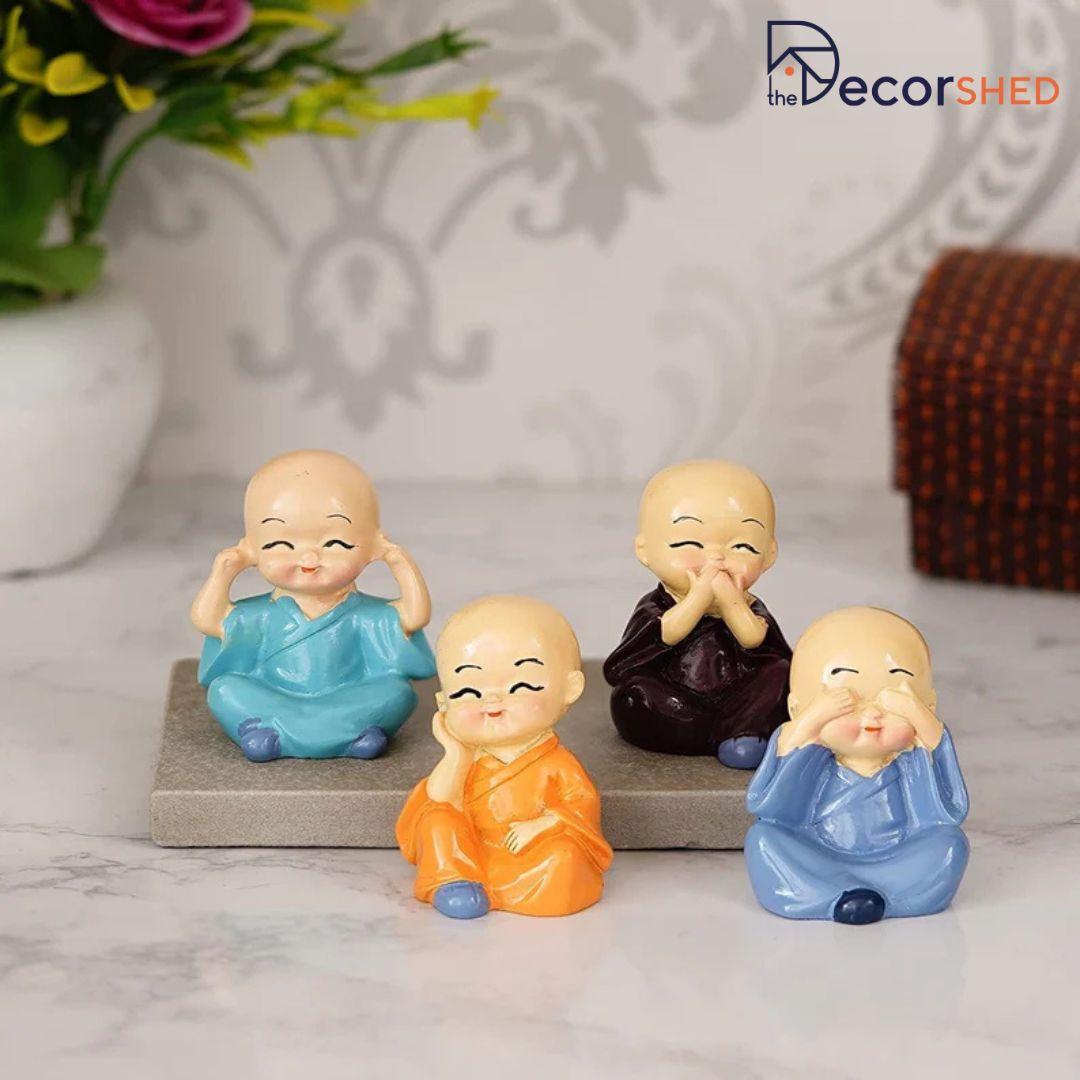 Monk Set of 4 for Home Decor - The Decorshed