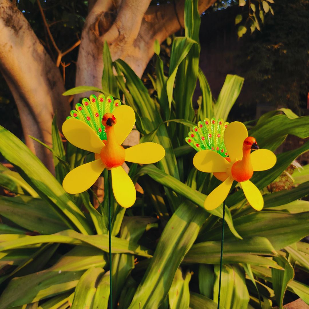 Peacock Garden Stakes (Pack of 2)