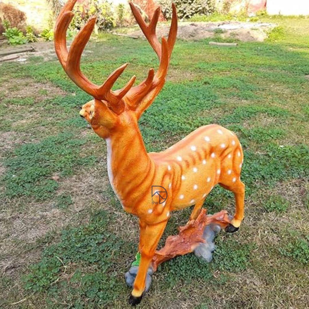 Big Deer with Horn For Garden Decor - The Decorshed