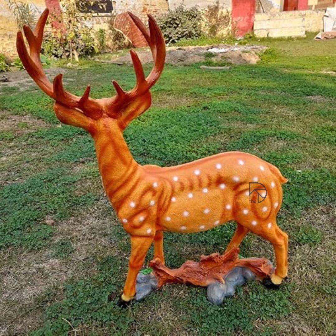 Big Deer with Horn For Garden Decor - The Decorshed