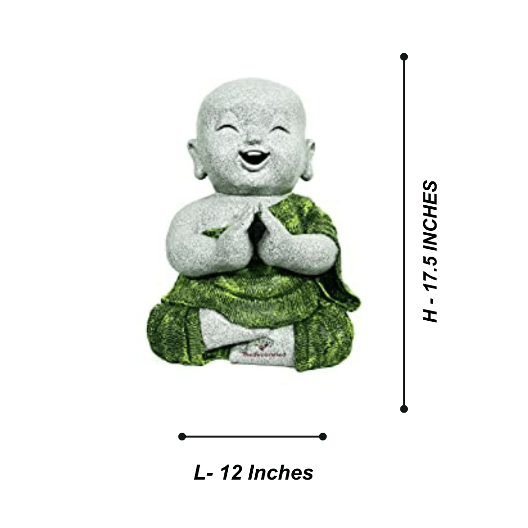 Cute Baby Namaste Monk Statue For Home Decor - The Decorshed