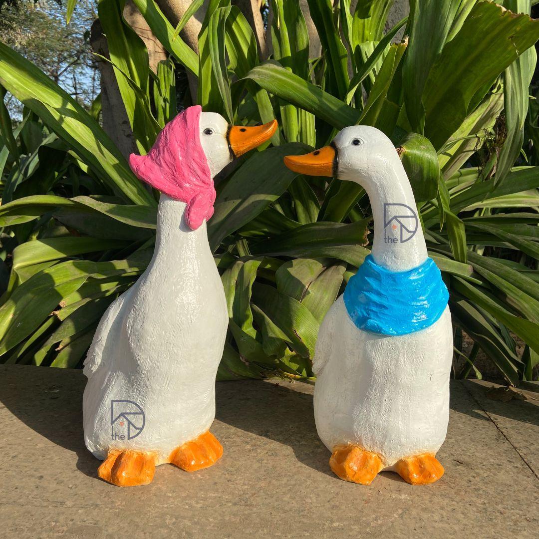Duck with Scarf for Garden Decor - The Decorshed