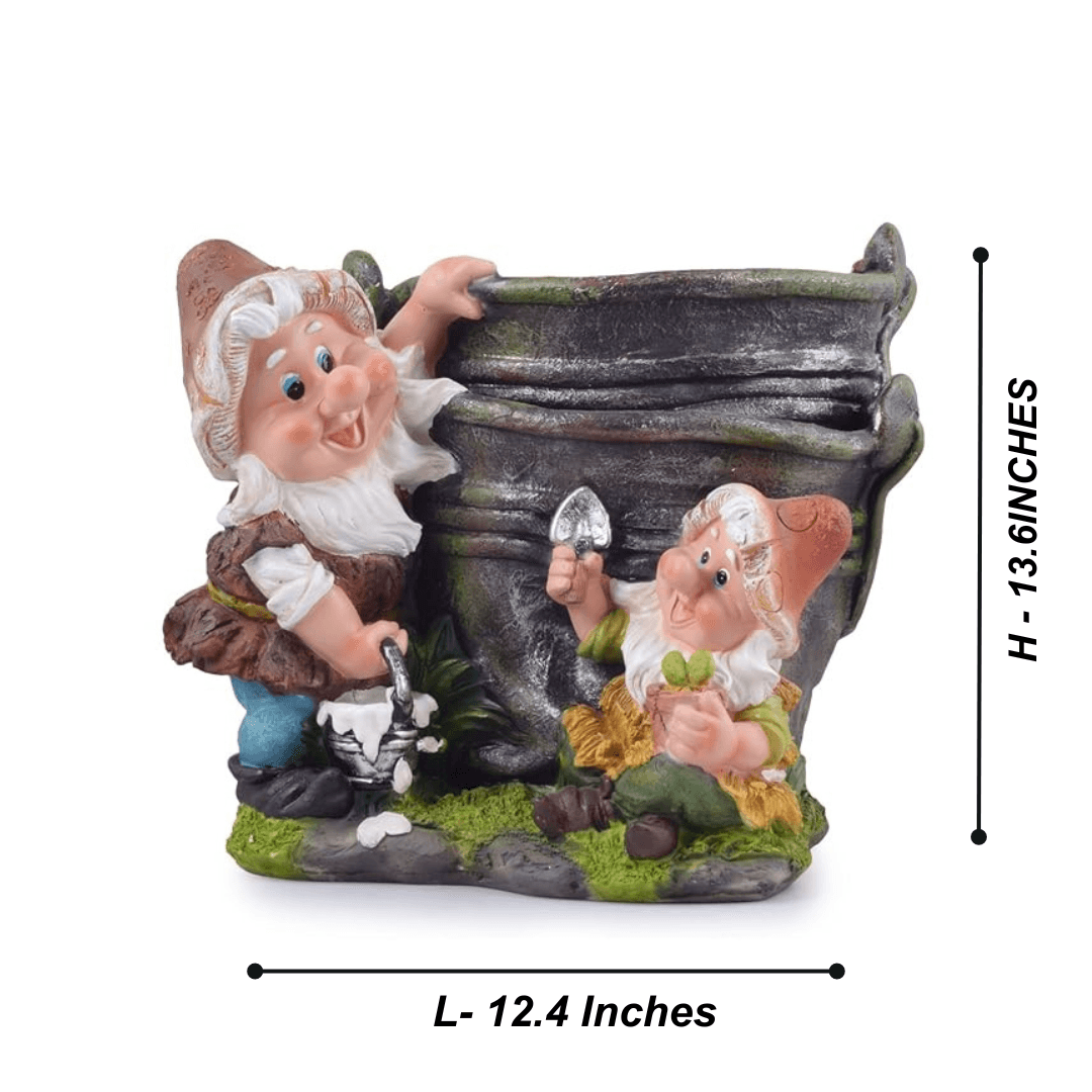 Garden Gnome Duo Planter - The Decorshed
