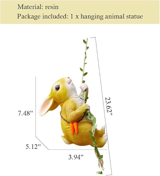 Hanging Climbing Bunny for Garden - The Decorshed