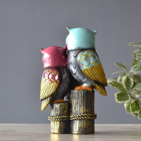 Owl Family Showpiece