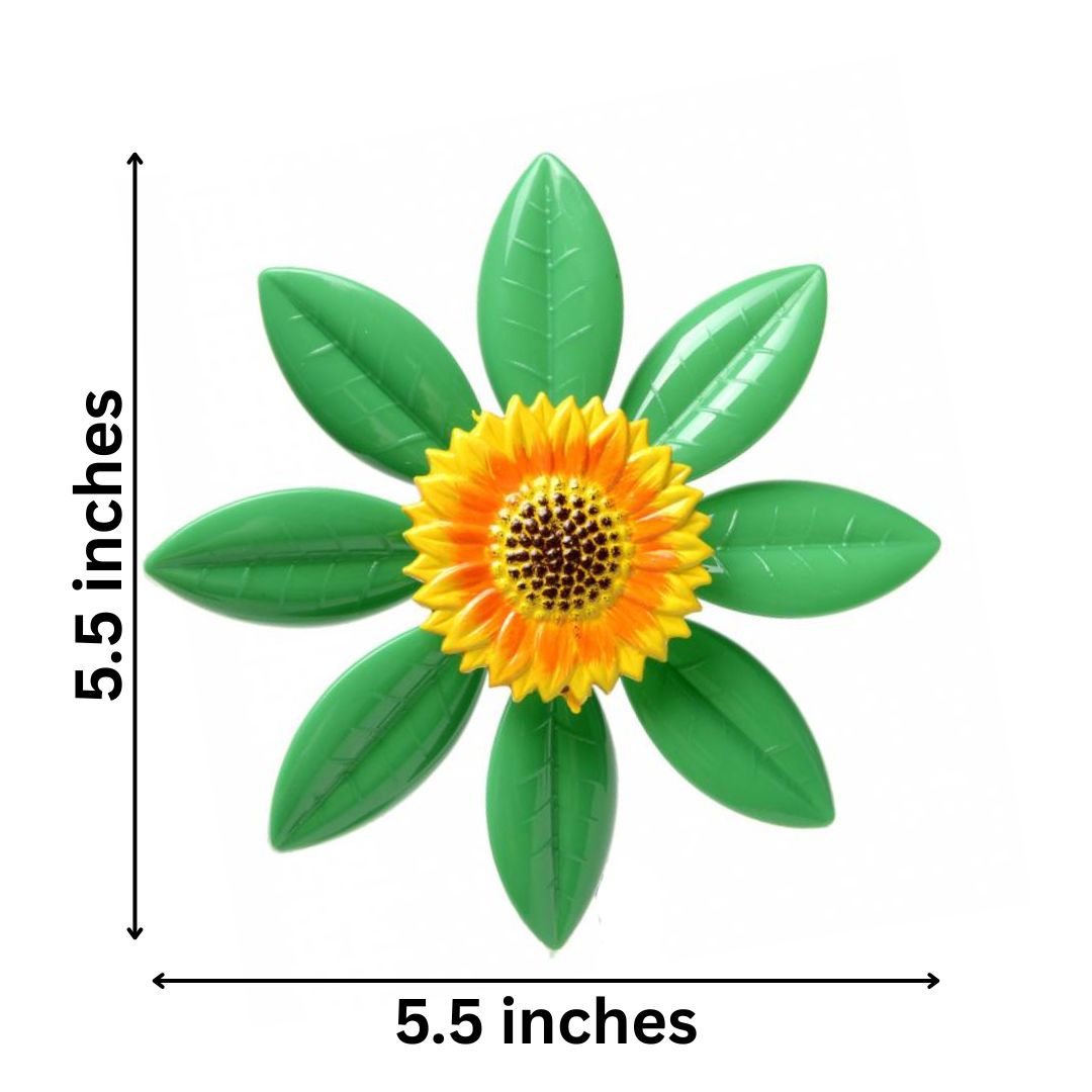 Decorative Sunflower Garden Stakes | Resin Flower Pot Decor – Pack of 2
