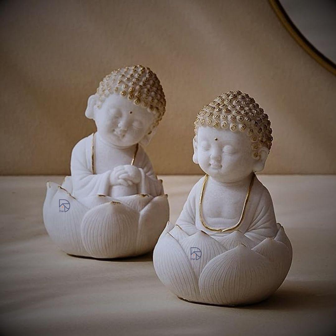 Marble Buddha Idol (Set of 2) - The Decorshed