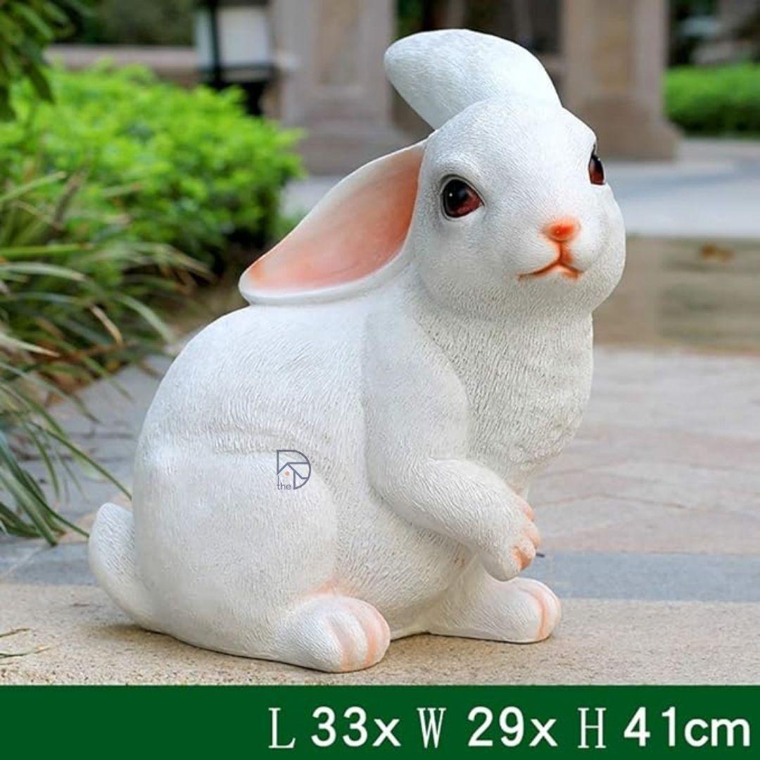 Realistic Rabbit Figurines For Garden Decor - The Decorshed