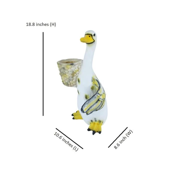 Resin Standing Duck Planter in Hand - The Decorshed
