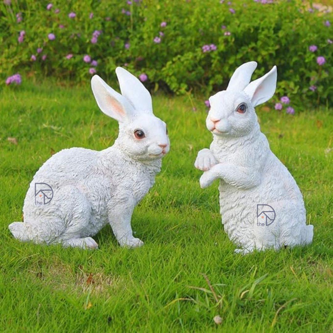 Sitting and Standing Rabbit Animal Figures - The Decorshed