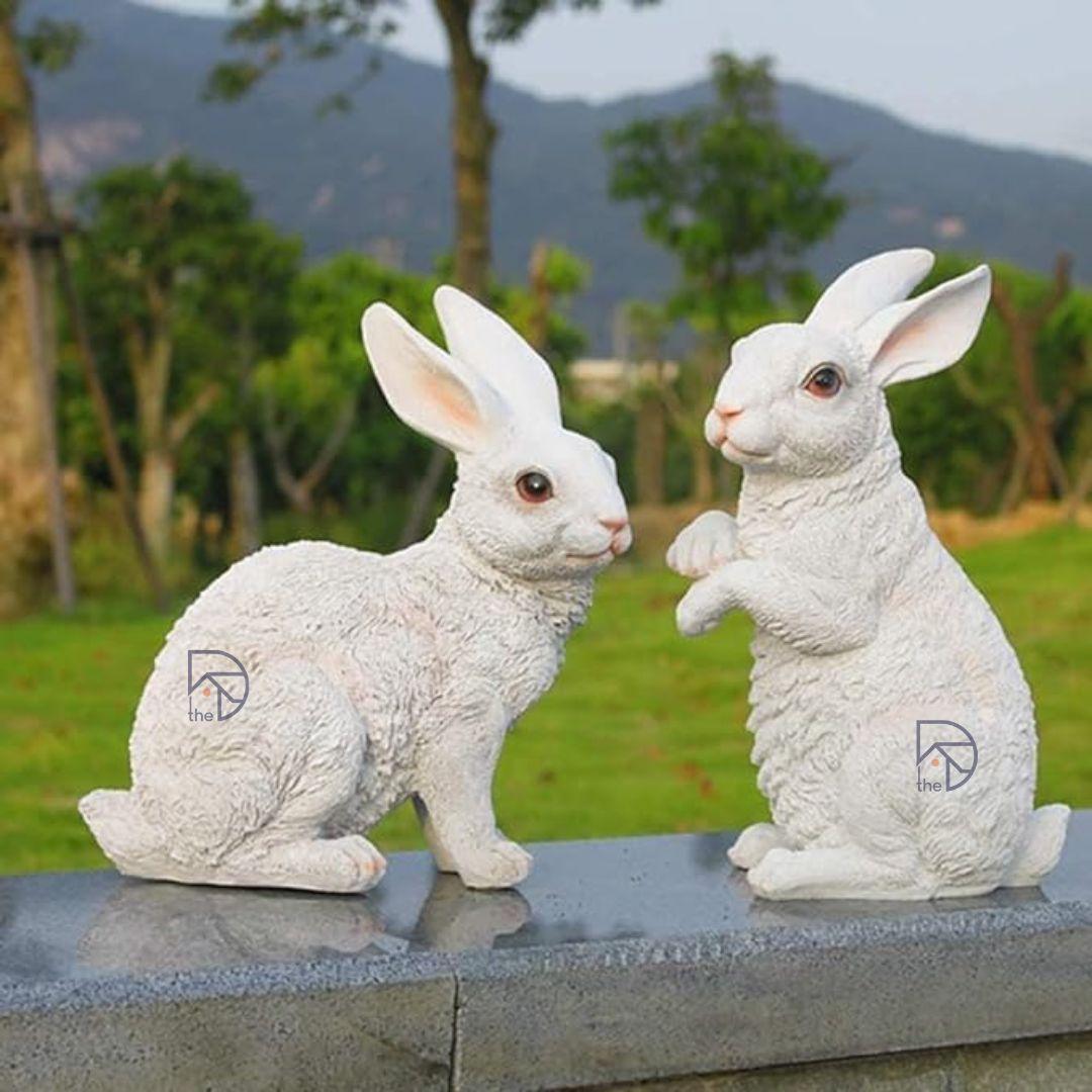 Sitting and Standing Rabbit Animal Figures - The Decorshed