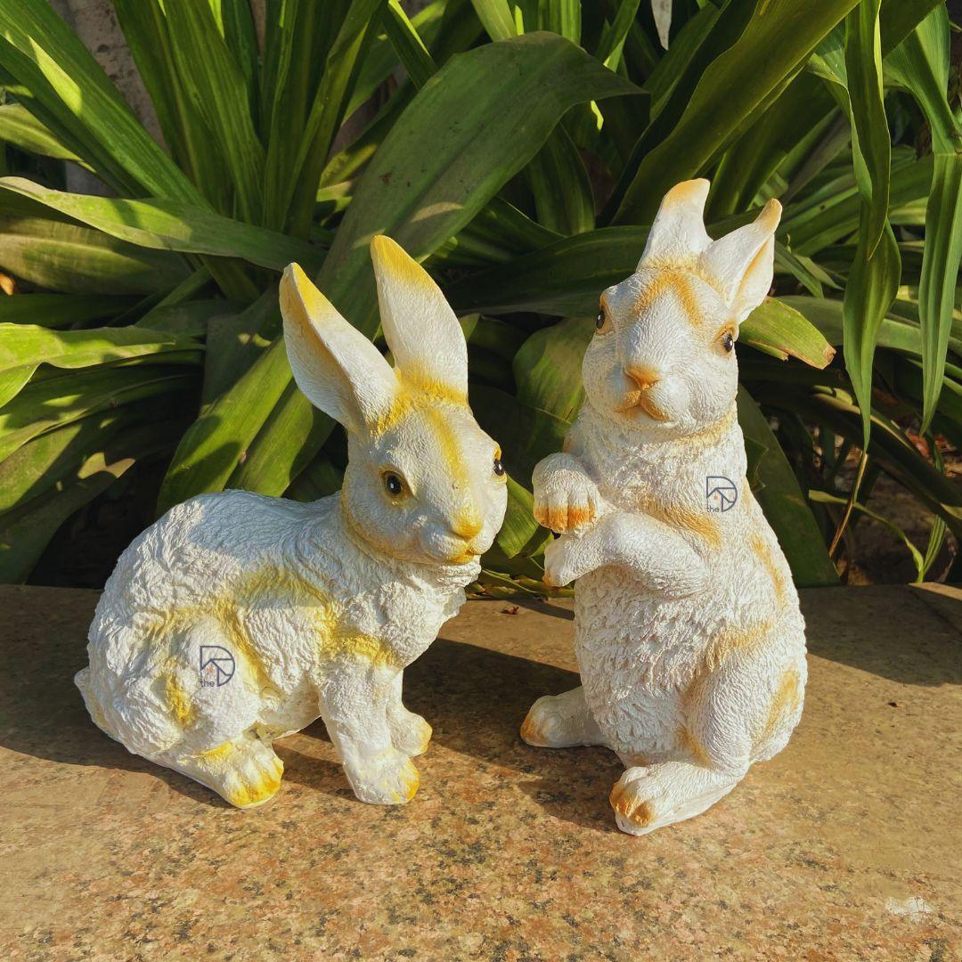 Sitting and Standing Rabbit Animal Figures - The Decorshed