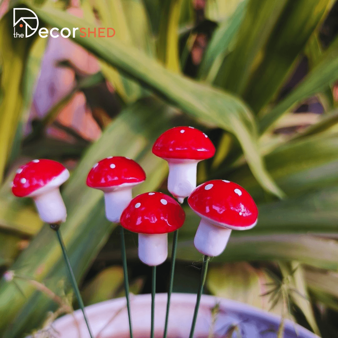 Small Mushroom Garden Stakes - The Decorshed