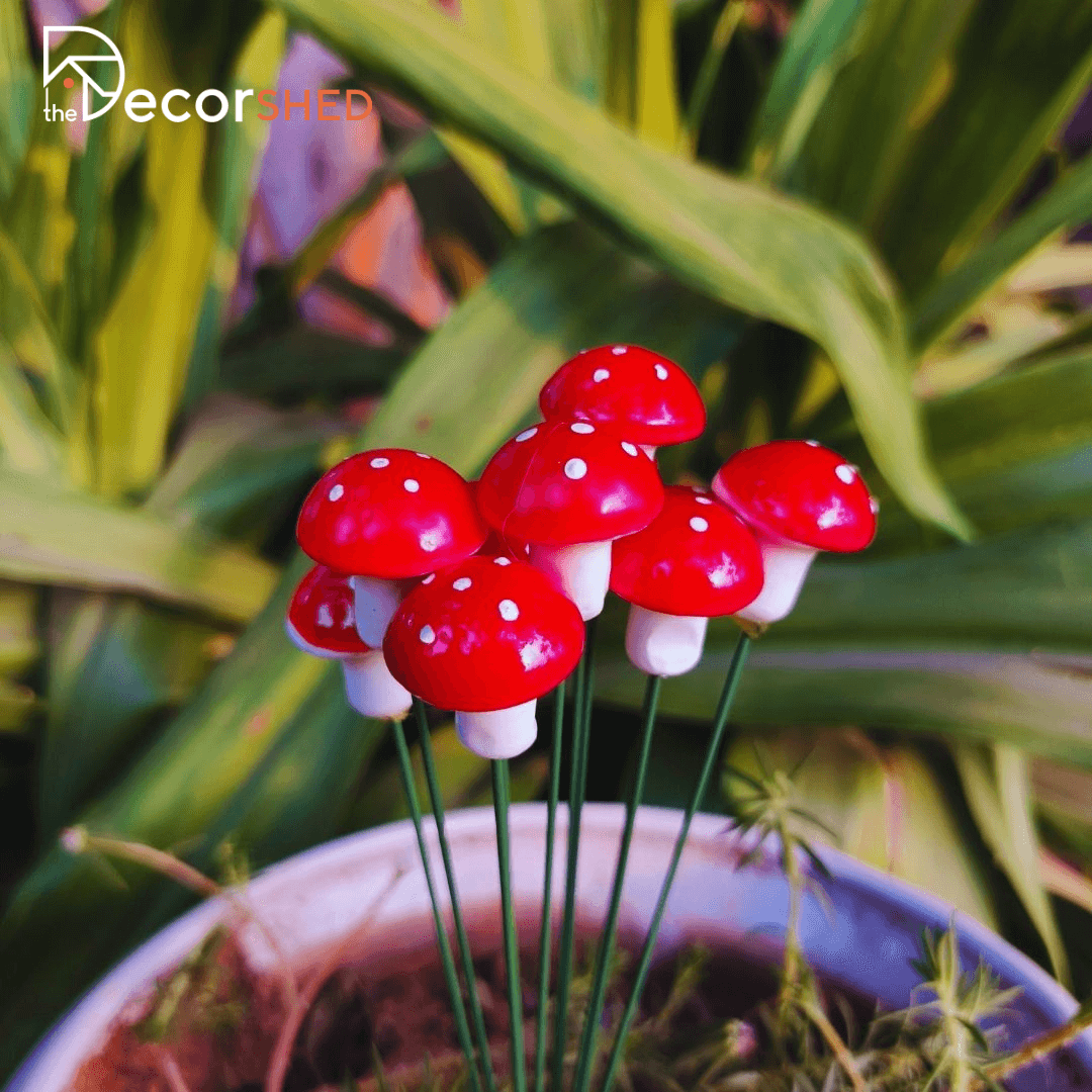 Small Mushroom Garden Stakes - The Decorshed