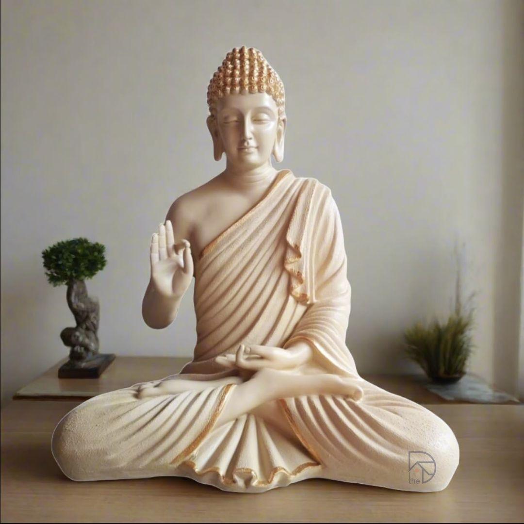 Snowy Bliss Buddha Statue (24 inch) - The Decorshed