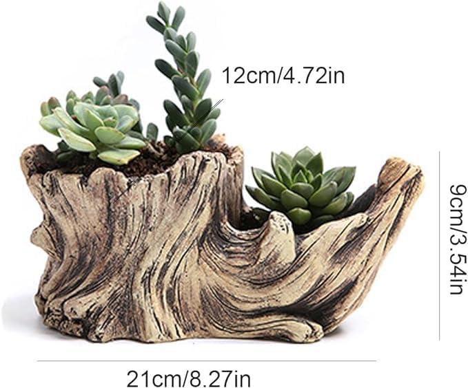Stump Handmade Resin Succulent Planter - The Decorshed