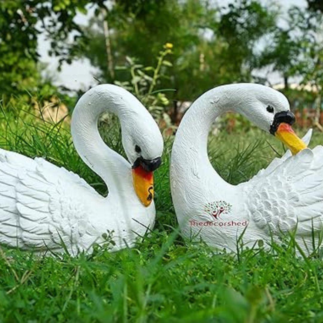 Swan Pair for Garden Decor - The Decorshed
