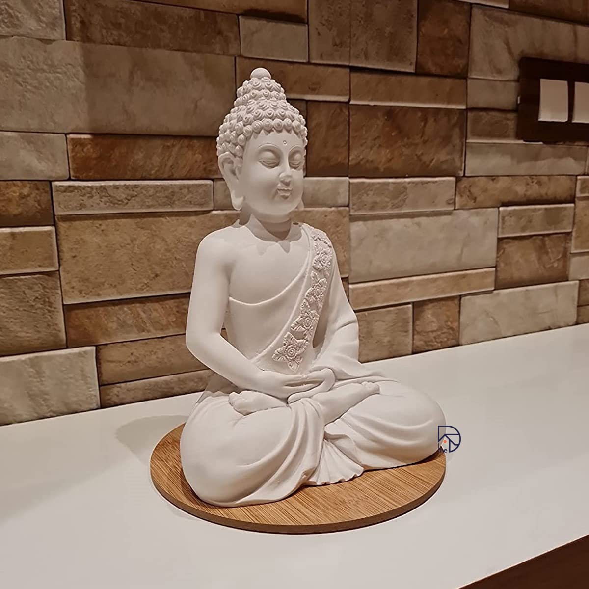 White Buddha Statue 10" - The Decorshed