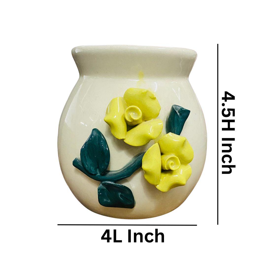 FLower Ceramic Pot - The Decorshed