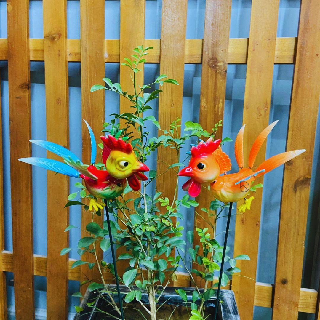 Hen Garden Stakes (Pack of 2) - The Decorshed