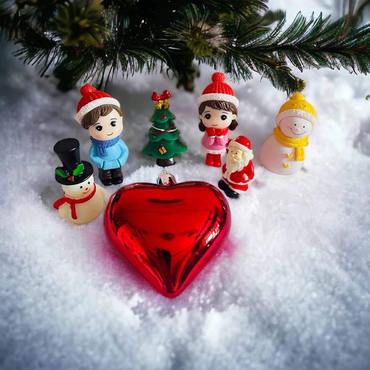 Miniature Christmas celebration Couple Winter Couple for Fairy Garden Decoration
