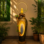 Buddha Monk Water Fountain with LED Ring | Outdoor Garden Decor