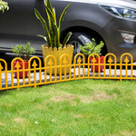 Marigold Yellow PVC Decorative Garden Fence Pack of 5 - Garden Border Fence Panel