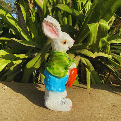 Bunny With Carrot Home Decor Statue