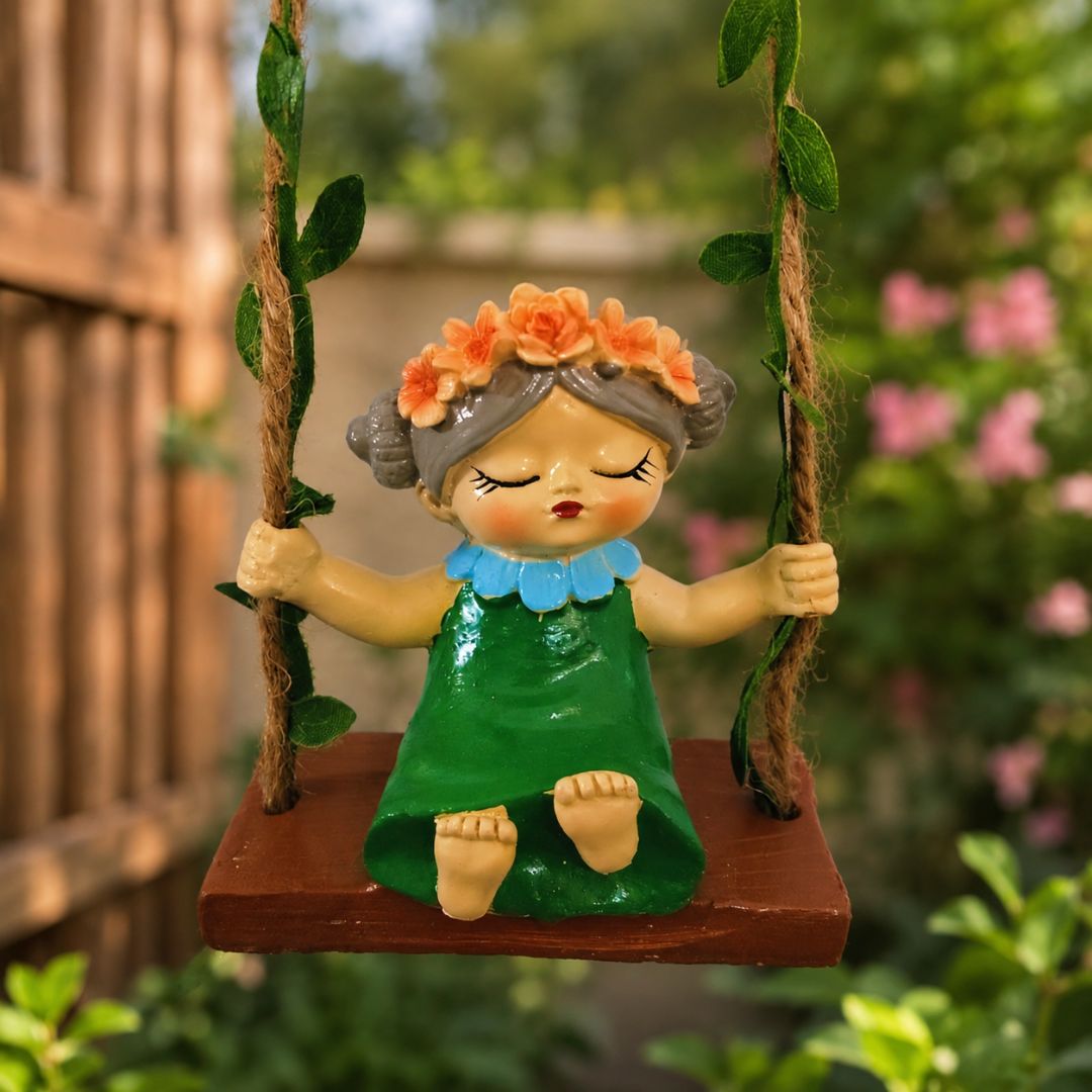 Cute Girl Swing Hanging Decor