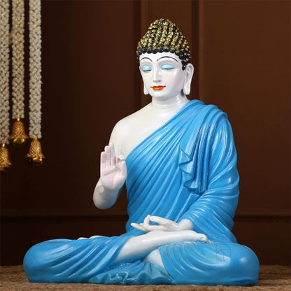 Blue Tranquility Blessing Buddha Statue (24 inch) -    The Decorshed