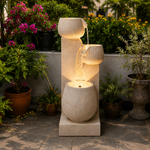 3-Tier Cascading Bowl Water Fountain with LED | Garden & Home Decor