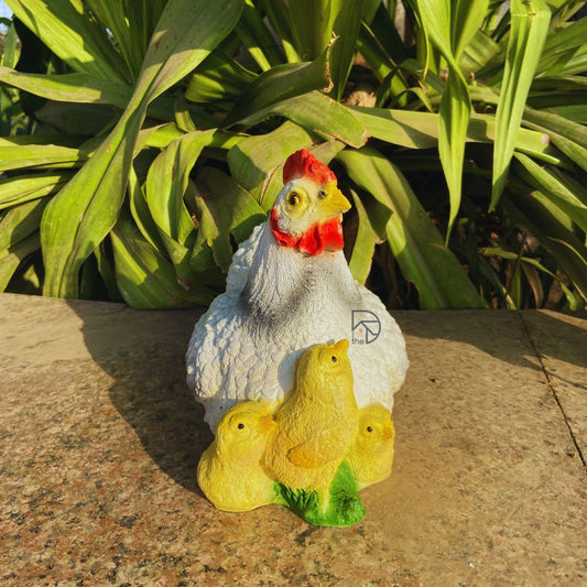 Hen with Chicks for Garden Decor