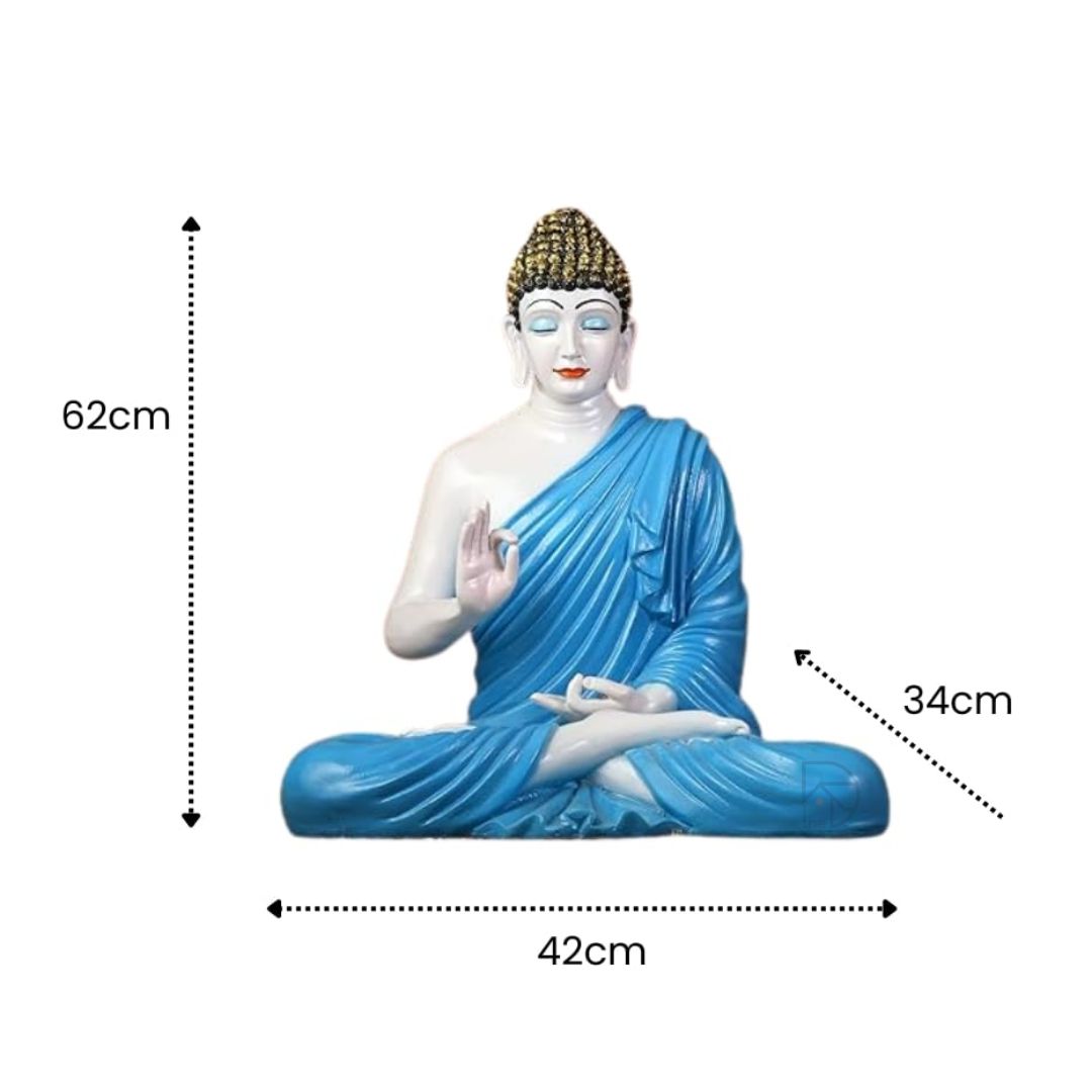 Blue Tranquility Blessing Buddha Statue (24 inch) -    The Decorshed