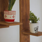 Wall Hanging Wooden Shelves – Set of 2 Handcrafted Pine Wood Holders