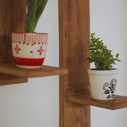 Wall Hanging Wooden Shelves – Set of 2 Handcrafted Pine Wood Holders