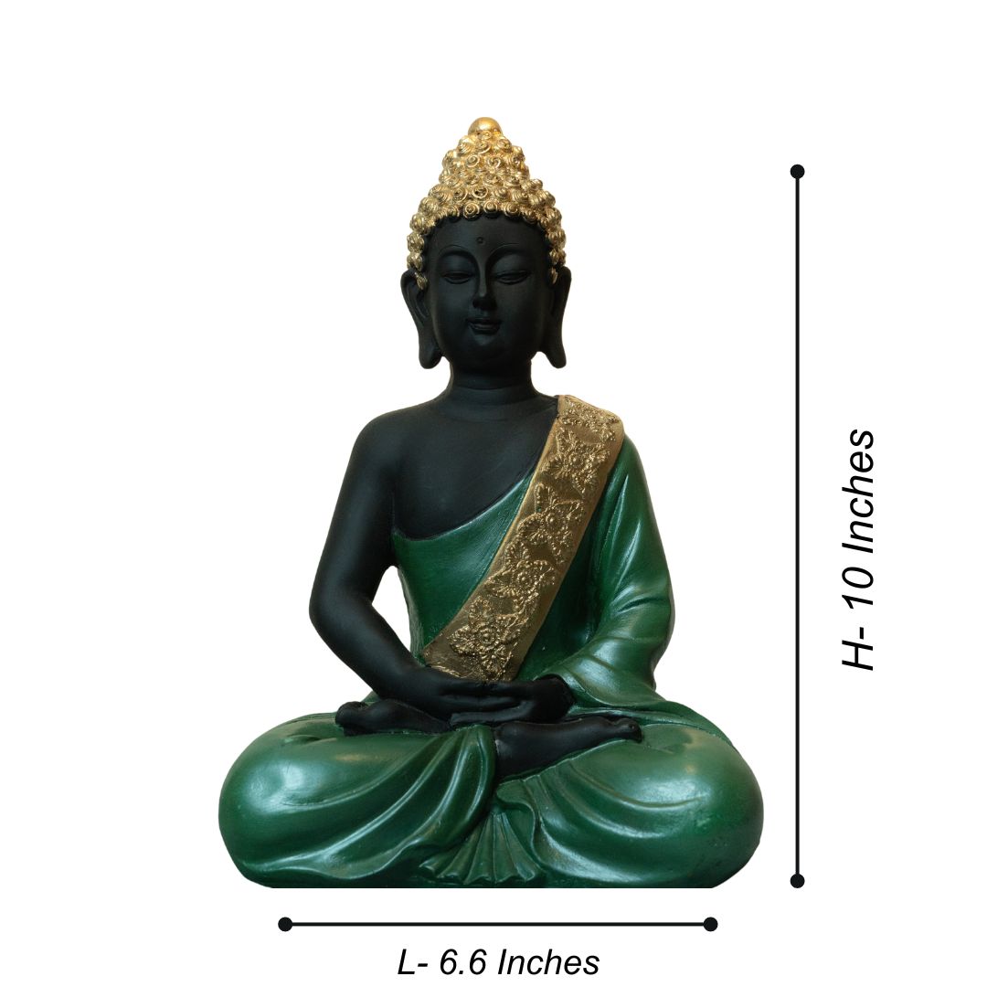 Meditating Buddha Statue (Green)