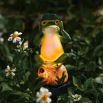 Frog Solar Garden Lights - Meditating Frog Stake Lights (Set of 2)