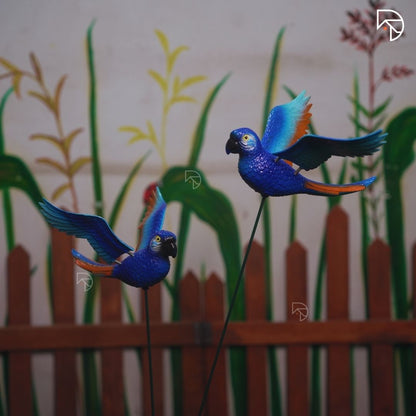 Flying Parrot Garden Stake