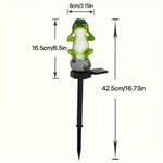 Frog Solar Garden Lights - Meditating Frog Stake Lights (Set of 2)