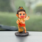 Cute Baby Hanuman Idol - Hand Painted Resin Bal Hanuman Statue