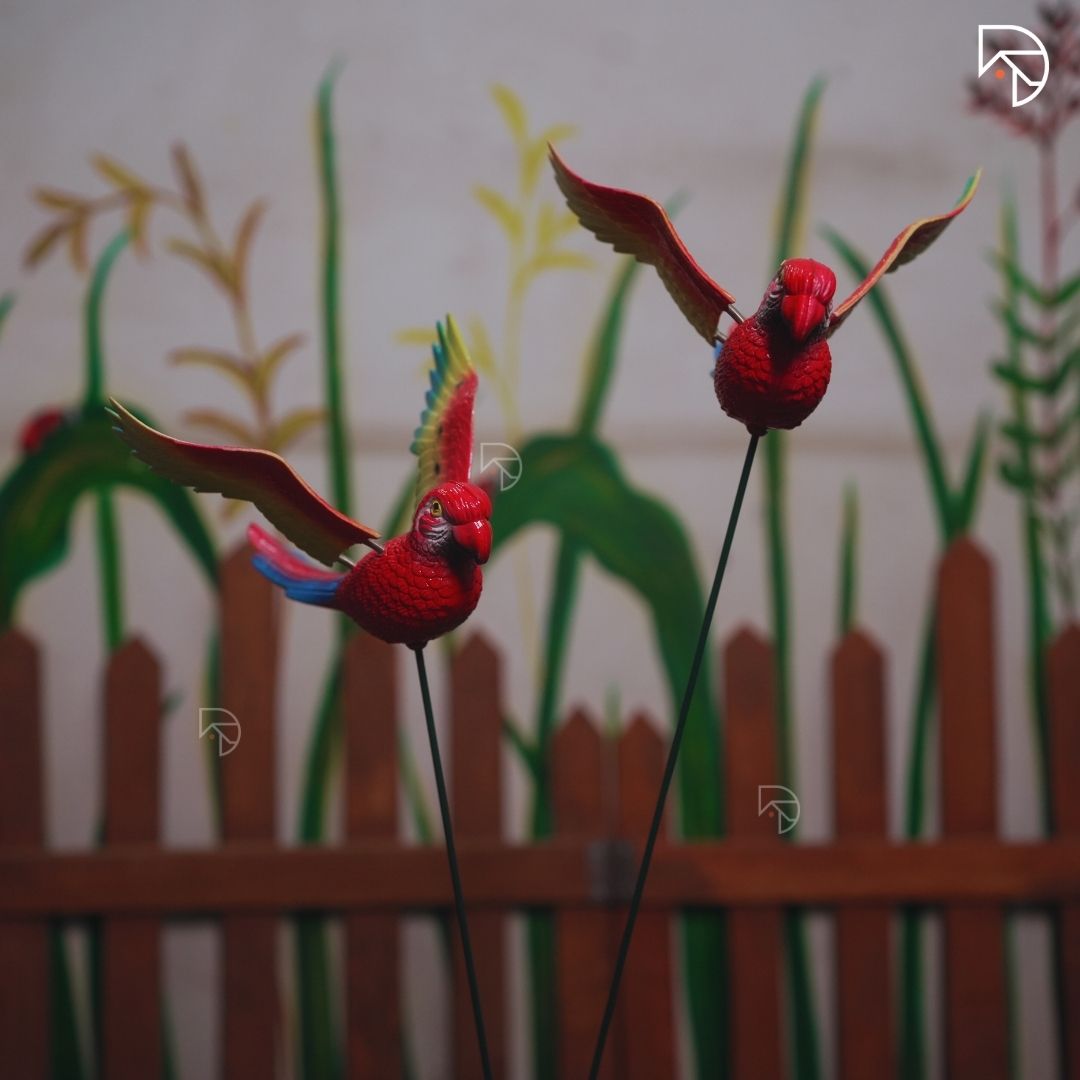 Flying Parrot Garden Stake (Pack of 2)