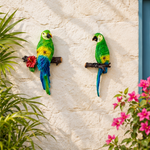 Wall Parrot on Wood for Garden Decor